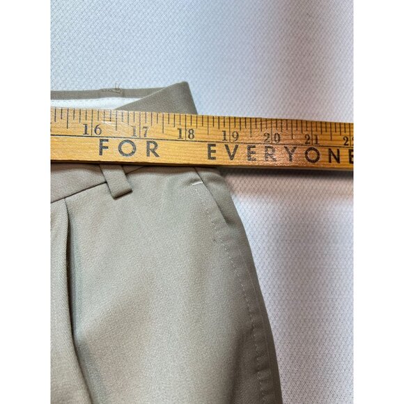 Nordstrom Men's Wool Pleated Dress Pants Straight Leg Size 38R Beige Stretch - Picture 5 of 8